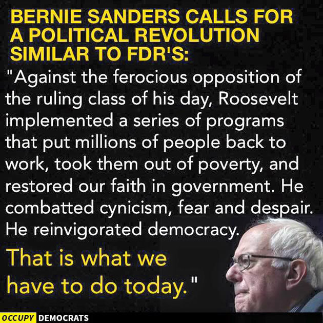 Bernie's FDR Revolution