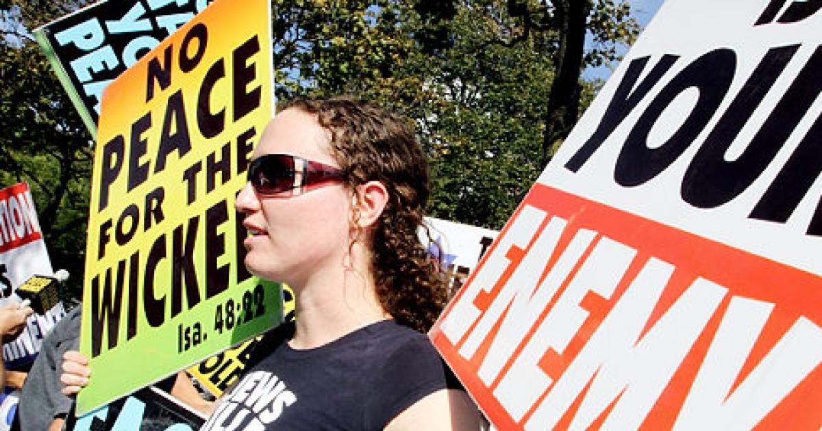 Lunatics From Westboro Baptist Church Sing God Hates the World