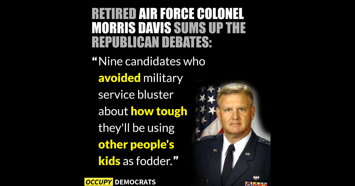 GOP Candidates Avoid Draft but Want Your Kids to Fight