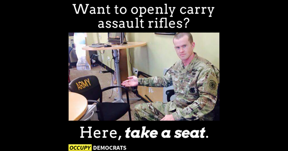 Want to Carry an Assault Weapon? Join the Army?