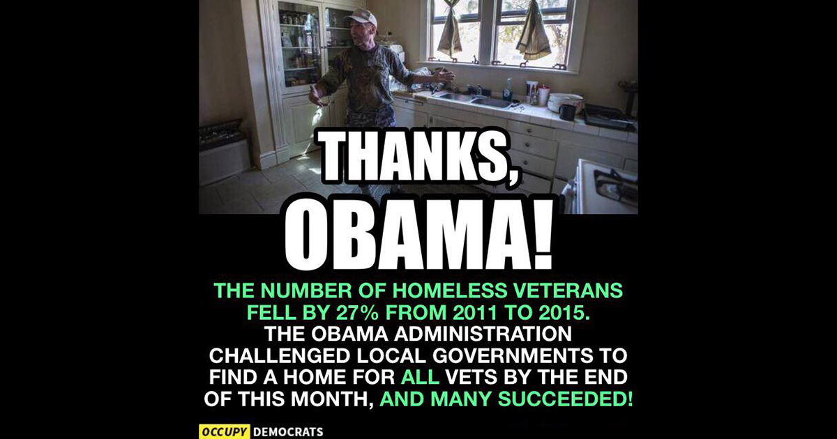 Obama is the Person Really Helping Veterans