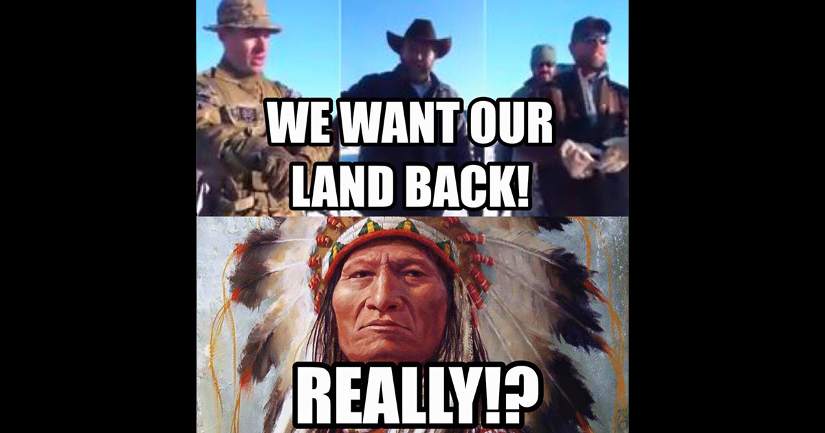 Note to Militia – The Land Your Occupying Belong to the Indians