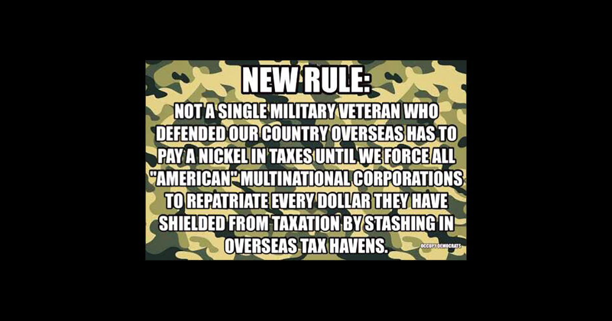 If Multinational Corporations Don’t Pay Taxes, Why Should Veterans