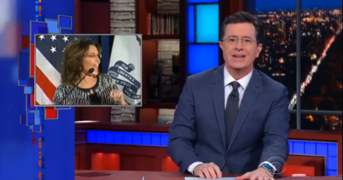 Stephen Colbert is So Happy To Have Palin Back: “Say ‘Hockey Mom,’ Please!”