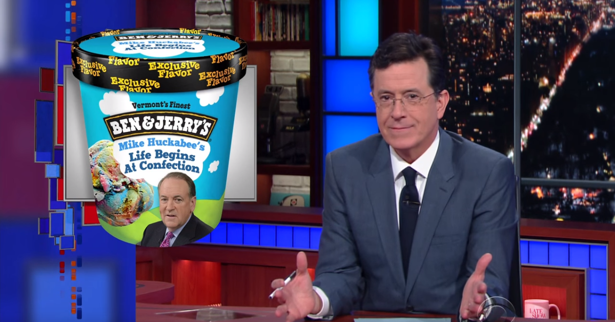 Colbert Gives Candidates Their Own Ice Cream Flavors