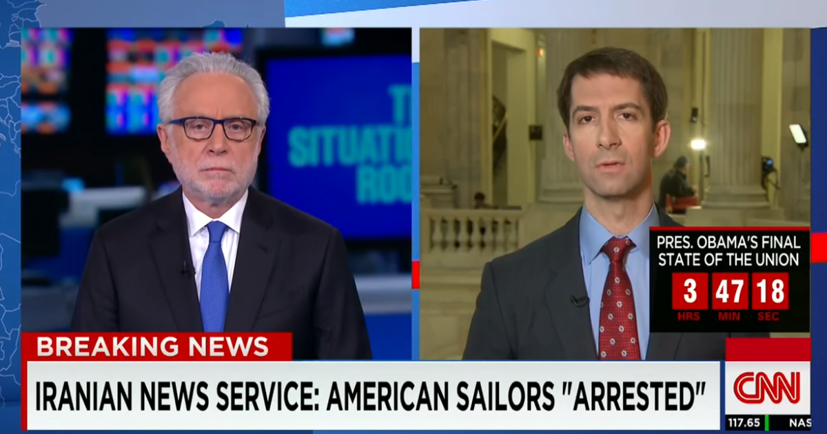 Warmonger Tom Cotton Makes Another Call for Bloody Conflicts Over Iran “Hostages”