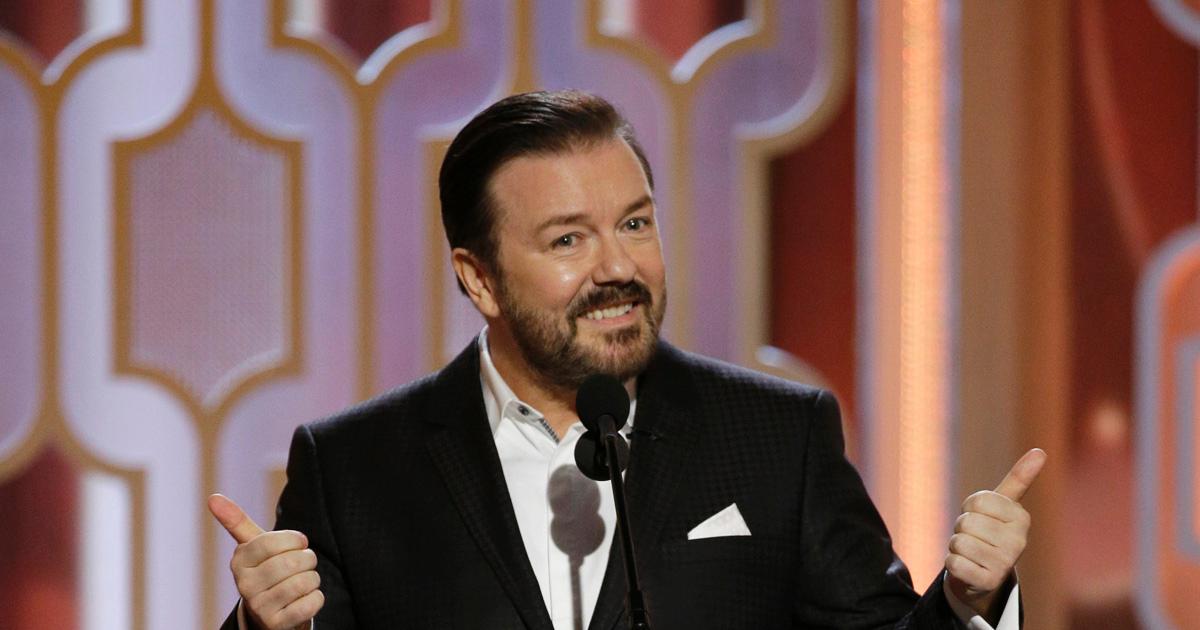 Ricky Gervais, King of Offense, Jabs At Trump During Golden Globes