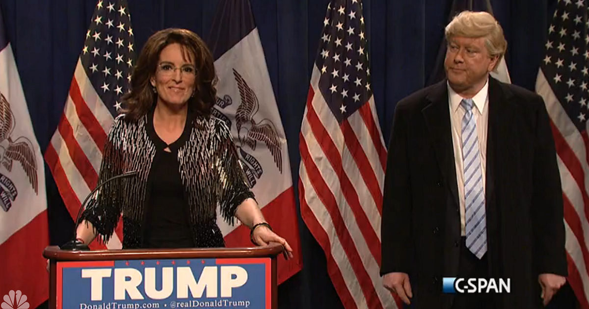 You Betcha: Tina Fey Is Back as “Proud Clinger” Sarah Palin