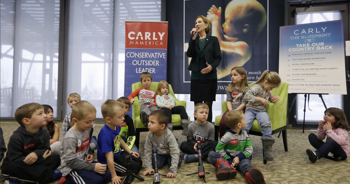 Fiorina Hijacked Pre-Schoolers For Her Pro-Life Propaganda