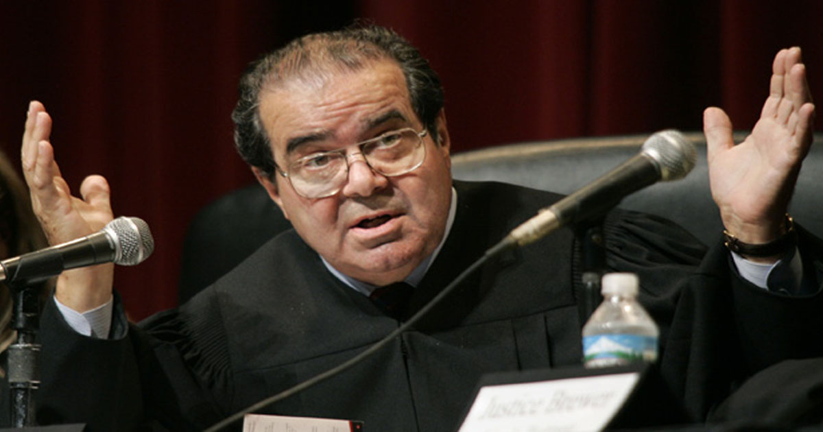 Scalia Says God is Good to America Because America Honors God