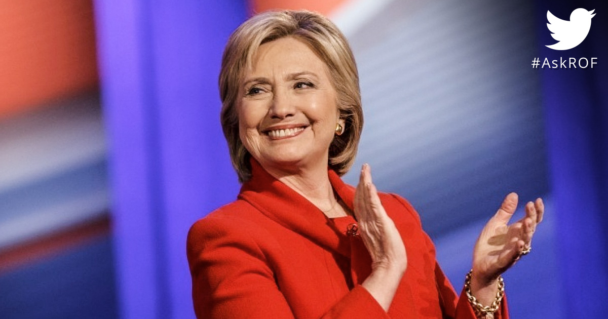 #AskROF: Why Do Hillary Supporters Dismiss Her Corporate Ties? – The Ring of Fire