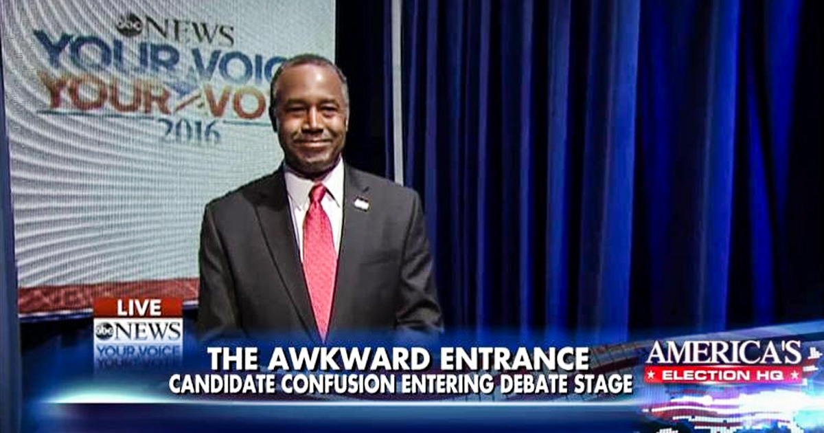 Debate Flashback: That Time Ben Carson Awkwardly Stood There For Over A Minute – Majority Report