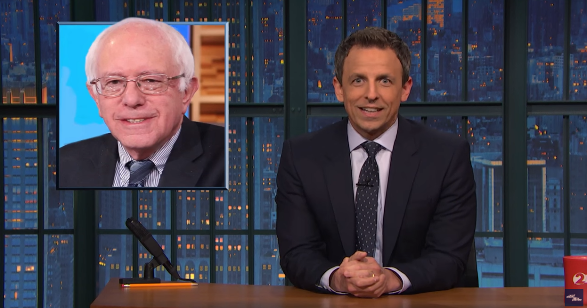 Seth Meyers Imagines a Trump V. Sanders Race: Let’s Hope