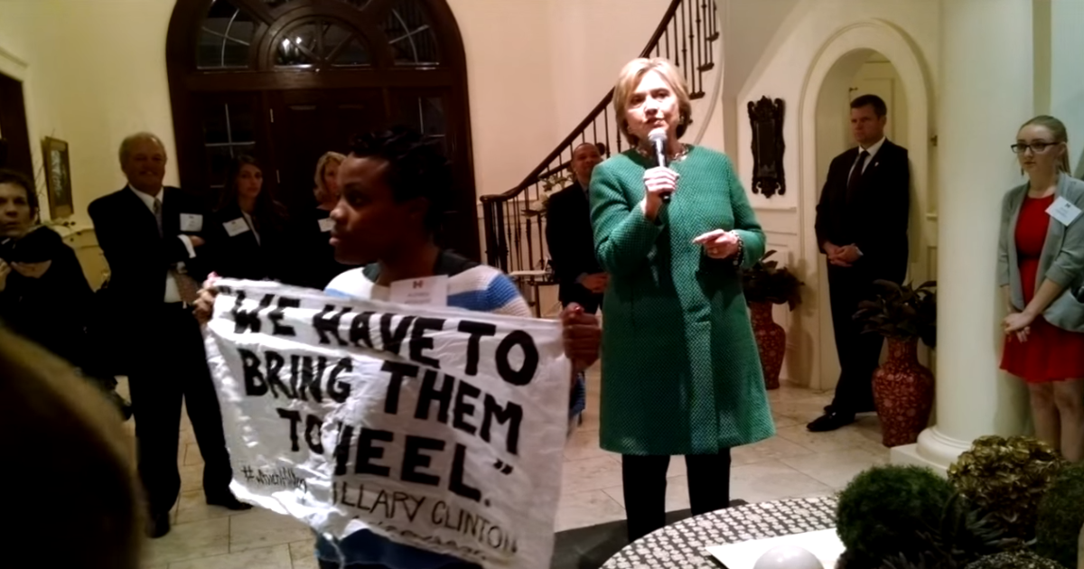 Woman Confronts Hillary About Racist “Super-Predator” Comment