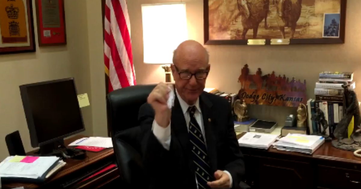 Kansas Senator Posts Video Of Himself Throwing Obama’s GITMO Plan In Trash