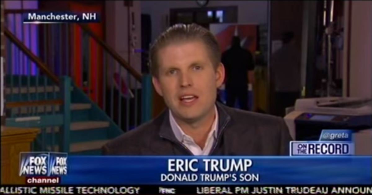 Trump’s Son: “Waterboarding Is No Different Than What Happens In Frat Houses Every Day”