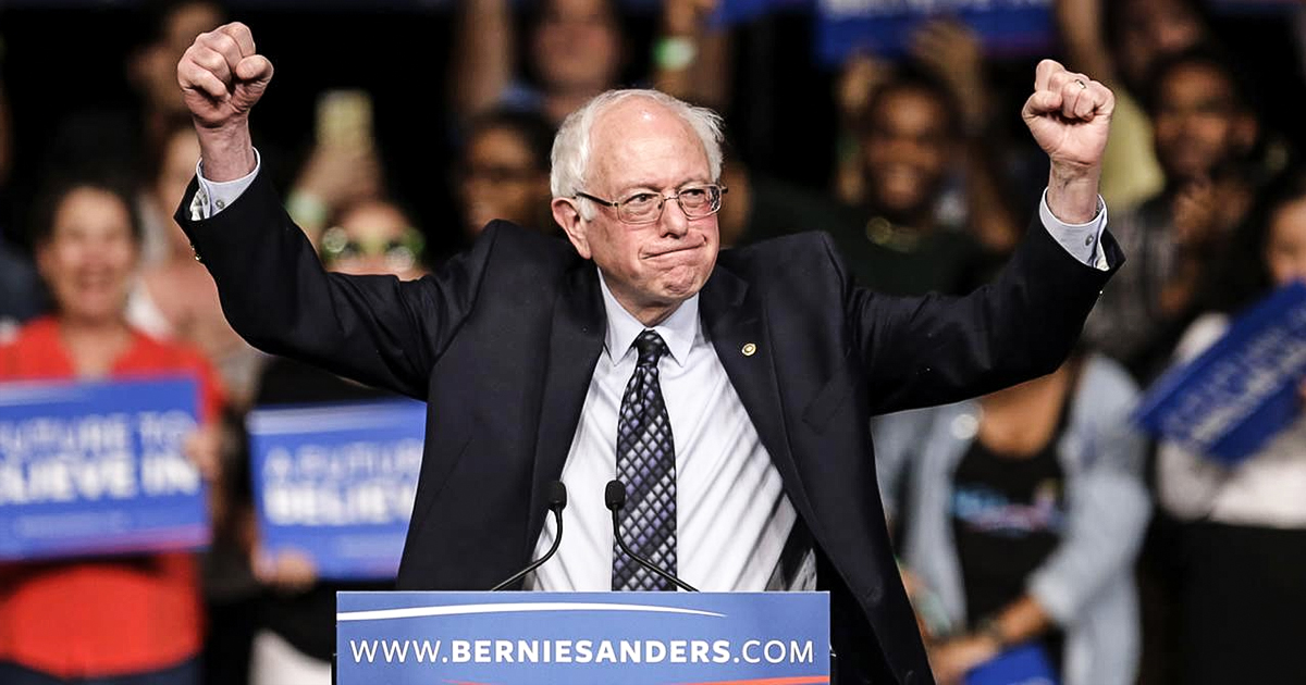 Bernie Celebrates His Strong Win In West Virginia