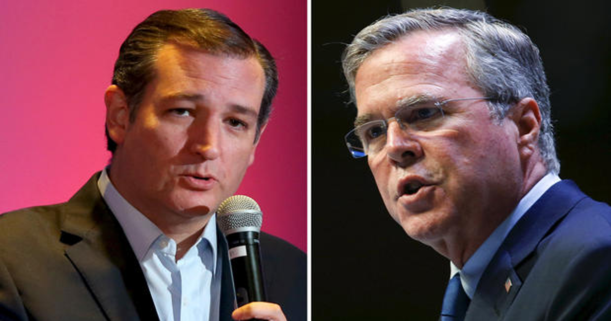 Rejected Establishment Legacy Jeb Endorses Pretend Establishment Candidate Cruz