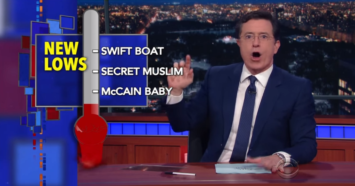 Stephen Colbert has HAD IT with Republican Insanity: Just About As Low As It Can Go