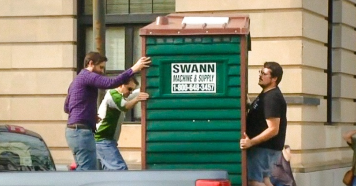 Protesters Opposing LGBT Discrimination Law Deliver Porta-Potty To NC Gov