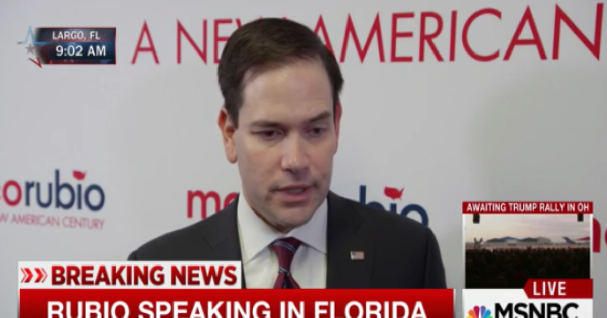 Defeated Rubio Tired Of Crony Politics: Not Sure If He Can Support Trump