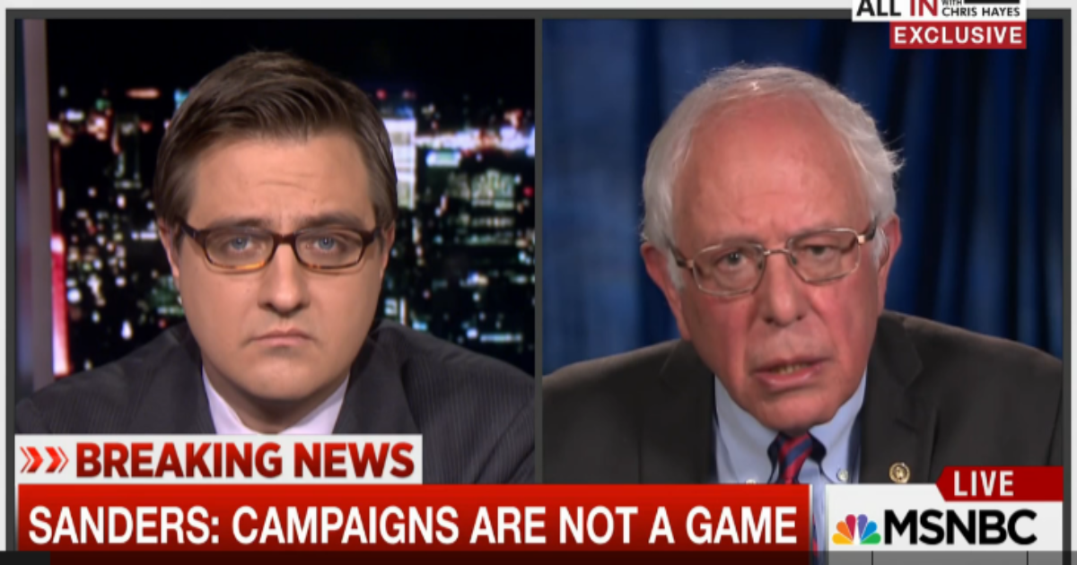 Bernie Sanders Enraged At Corporate Media: “Campaigns Are Not A Game”