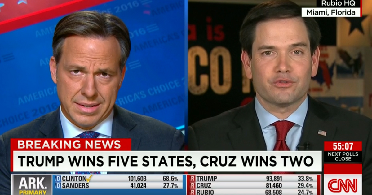 Jake Tapper To Marco Rubio: Are You In Denial? – The Young Turks