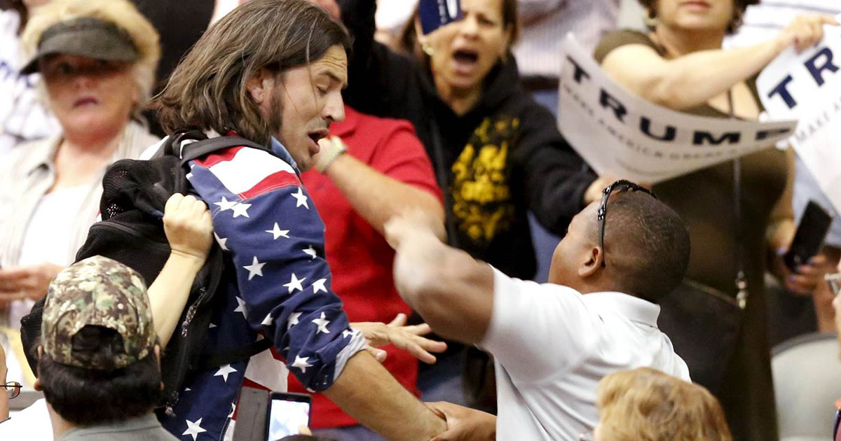 VIDEO: Air Force Member Sucker Punches Protester at Trump Rally – David Pakman Show