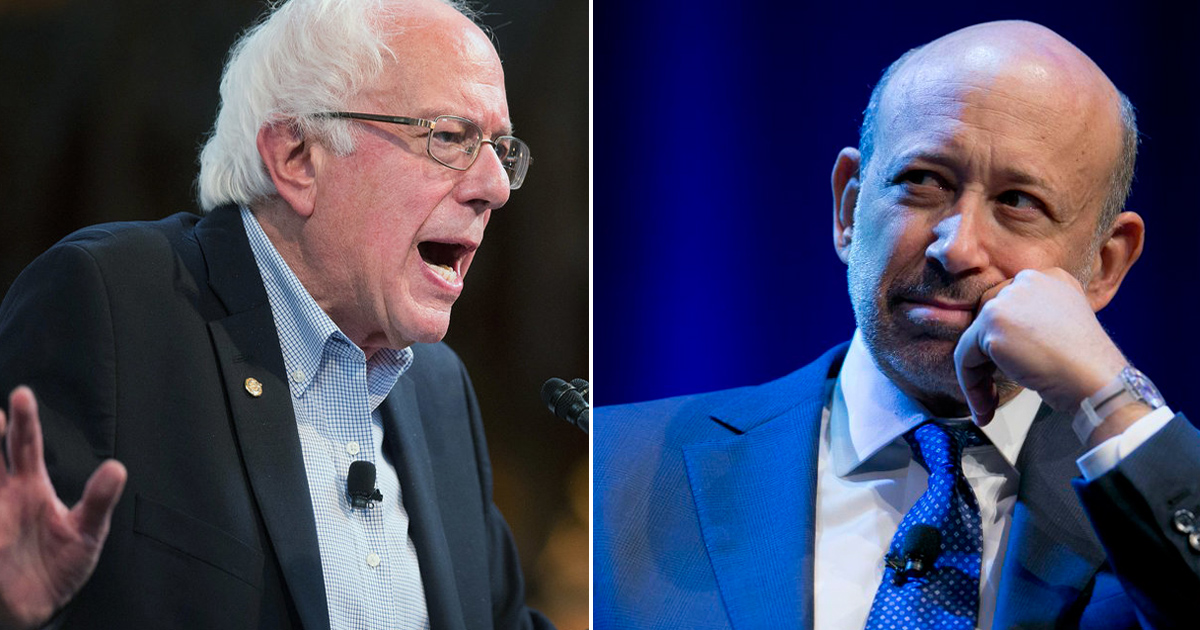 Wall Street and Lloyd Blankfein Are Disgusting Predators: GO BERNIE