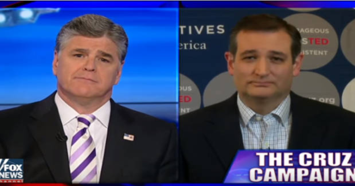 Cruz and Hannity In A Lover’s Quarrel