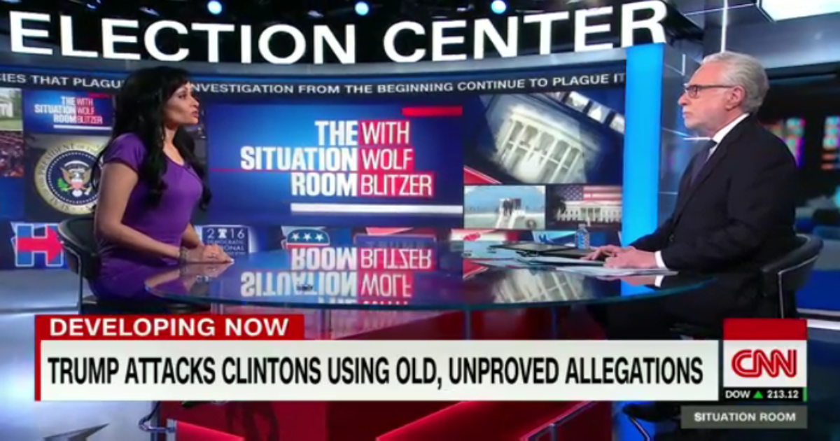 Blitzer Shows a Bit of Backbone: Admonishes Trump’s Vince Foster Re-Scandal