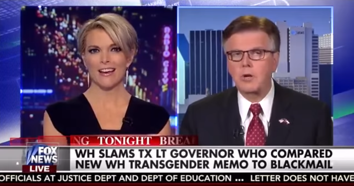 The New Stupidest GOP’er: Texas Lt. Gov. Dan Patrick Obsessed With Bathroom Laws