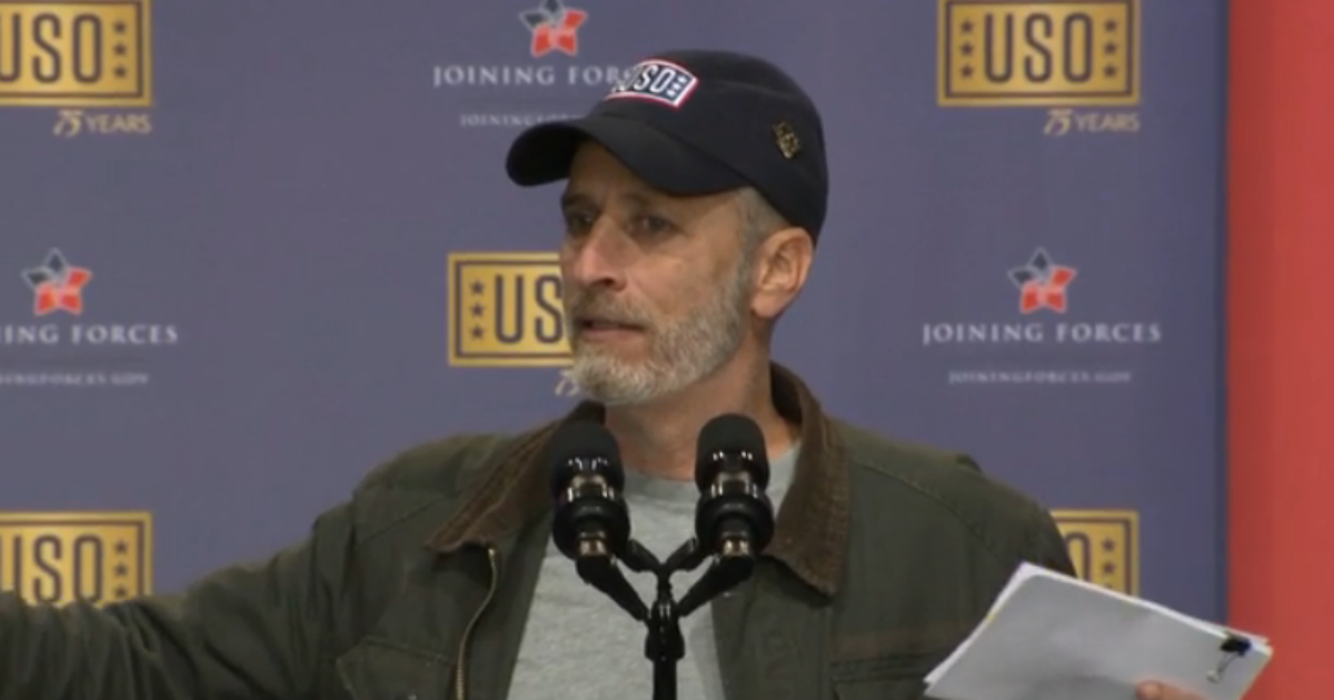 Jon Stewart Warns Military: Trump Is Going To Put His Name On Everything