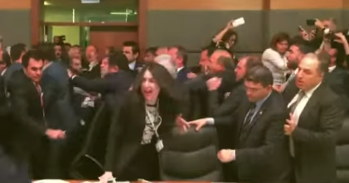 This is What US Politics Will Soon Look Like: Brawl In Turkish Parliament