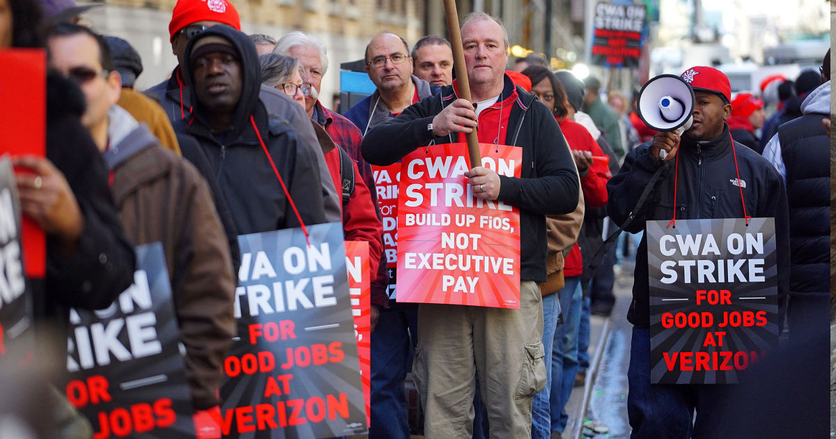 Mainstream Media Ignores 39k+ Verizon Strikers – Ed Schultz