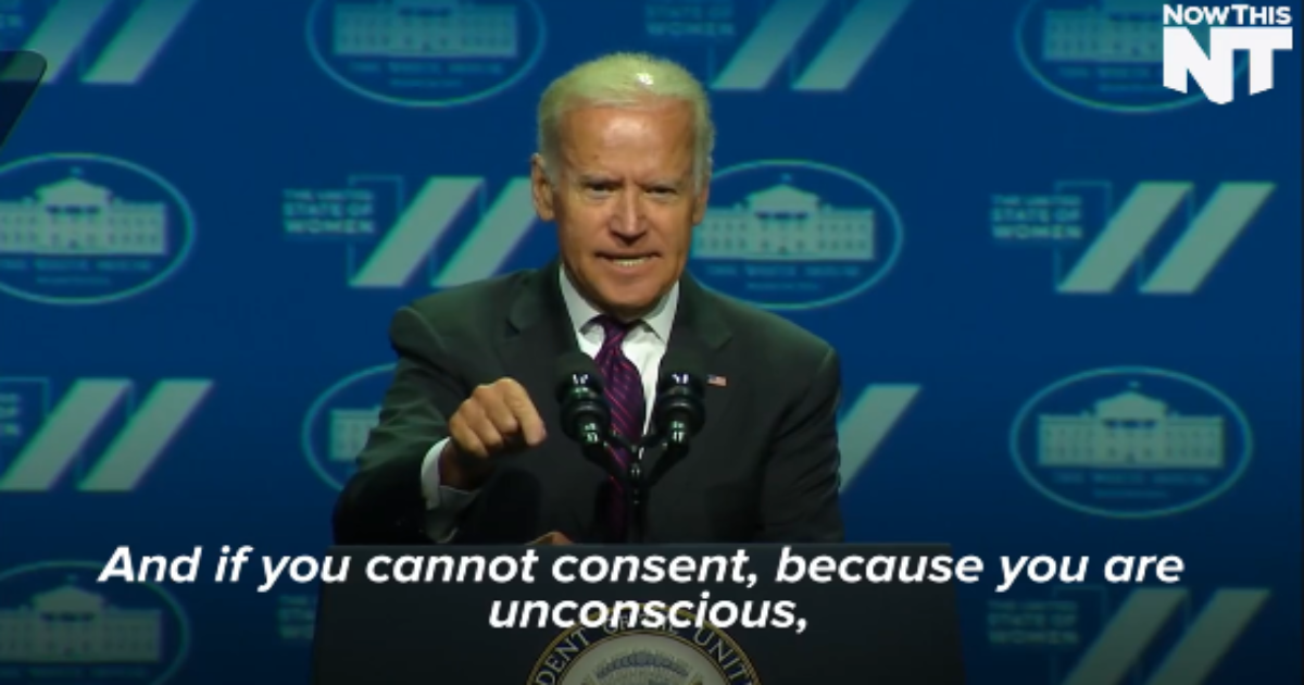 VP Joe Biden Makes It Crystal Clear: No Consent? That’s Rape