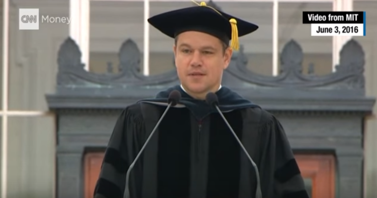 Matt Damon Slams Wall Street Thugs in Commencement Speech