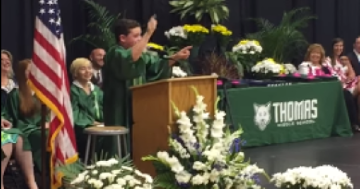 This 8th Grader Used His Graduation Speech For Some GENIUS Presidential Impressions: Must See