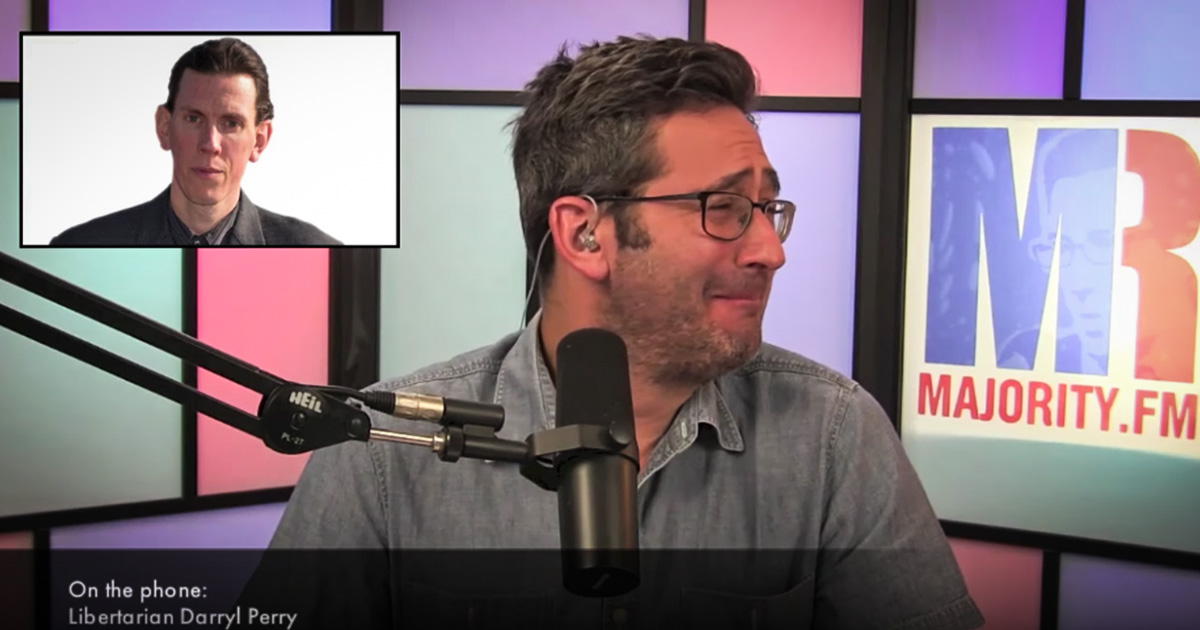 Epic Libertarian Presidential Candidate Meltdown Ends Debate with Sam Seder