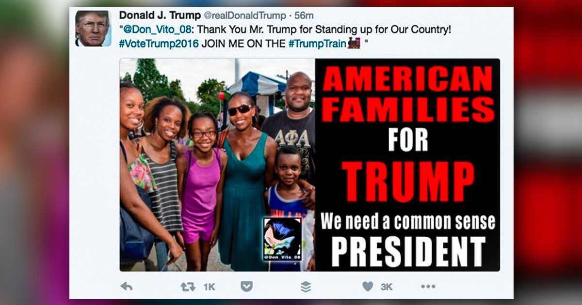 Trump Tweets Picture of Random Black Family to Tout Black Support, Family Furious – David Pakman Show