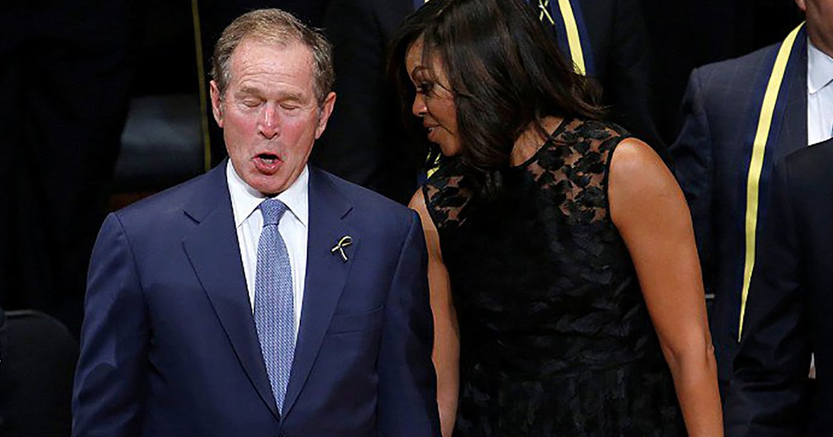 George W. Bush Dances At Dallas Police Memorial Service