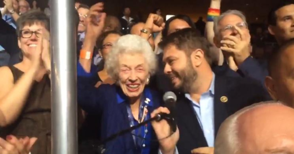 A Touching Moment At Dem Convention When 102-Year-Old Woman Declares Delegates For Clinton