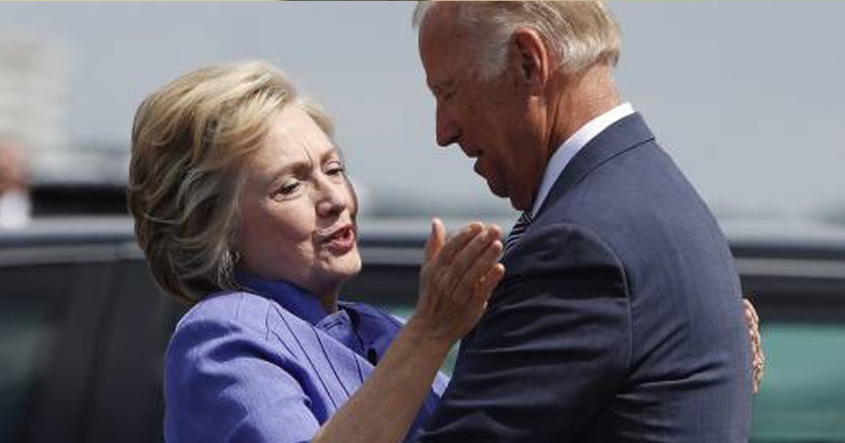 VIDEO: Biden Gives Hillary Incredibly Awkward Hug – Majority Report