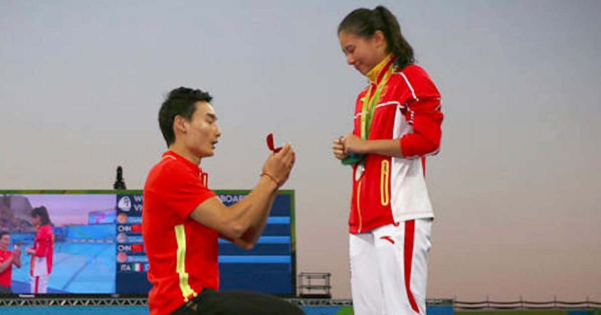 Man Proposes While Girlfriend Accepts Silver Medal – The Young Turks