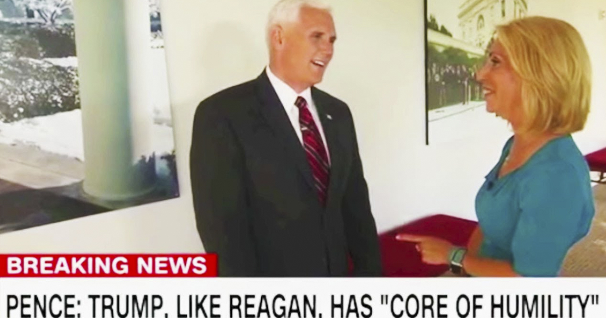 Dana Bash Laughs While Mike Pence Says Trump Has a Reagan-Like ‘Core Of Humility’ – Majority Report