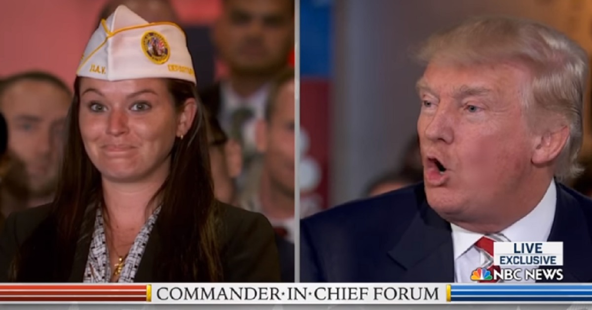 Trump Mansplains Veteran Suicide Rates to Female Veteran Suffering from PTSD – And Gets It Wrong