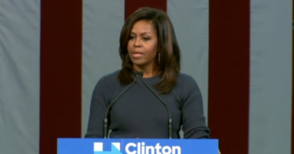 Michelle Obama Becomes Emotional During Rally Over Trump Comments: “It Has Shaken Me to My Core”