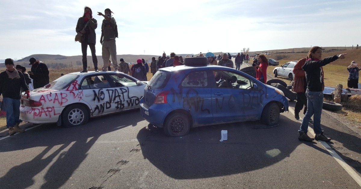 Breaking: Standoff Between NoDAPL Protesters and Militarized Police Escalating