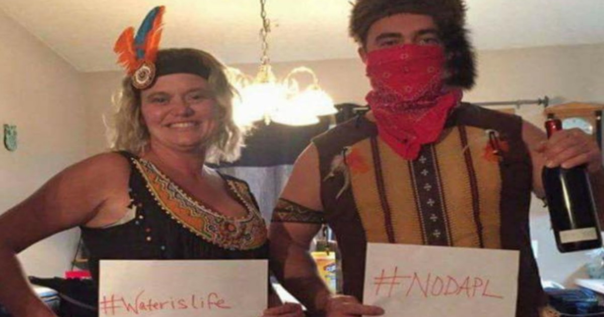 Adding a “NoDAPL” Sign To Your Racist ‘Indian’ Costume Doesn’t Make It Ok