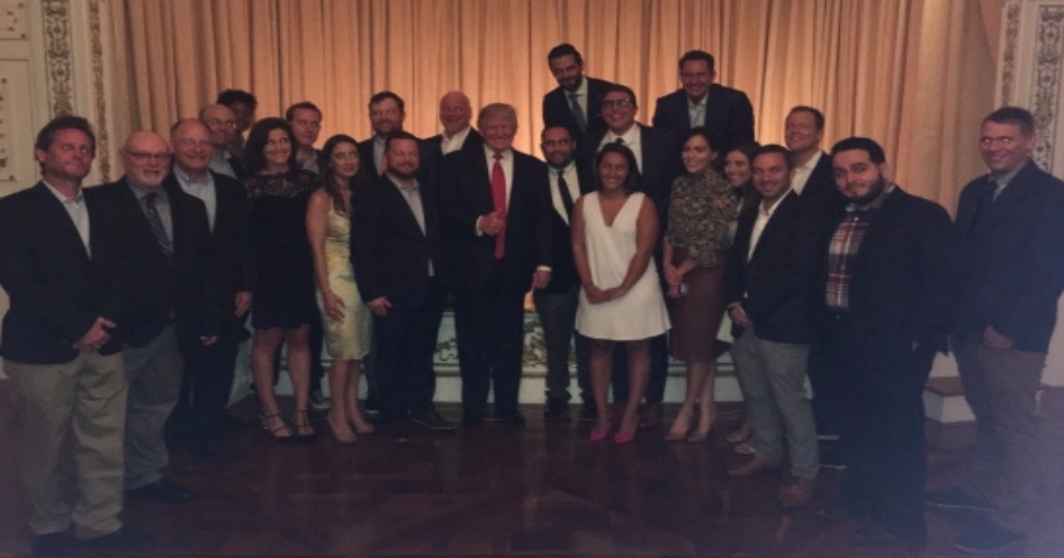 Reporters Looking Gleeful At Off-the-Record Party Thrown by Donald Trump